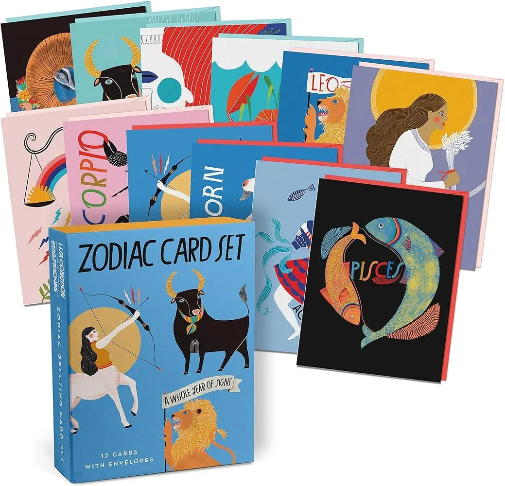 Em & Friends Zodiac Cards, Box of 12 Assorted