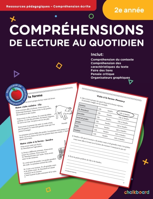 Canadian French Daily Reading Comprehension Grade 2 (Students Will Practice Essential Reading Comprehension Skills with This Workbook! Each Reading Pa