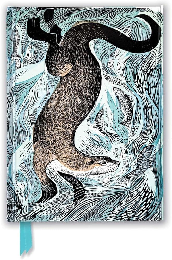 Angela Harding: Fishing Otter (Foiled Journal)