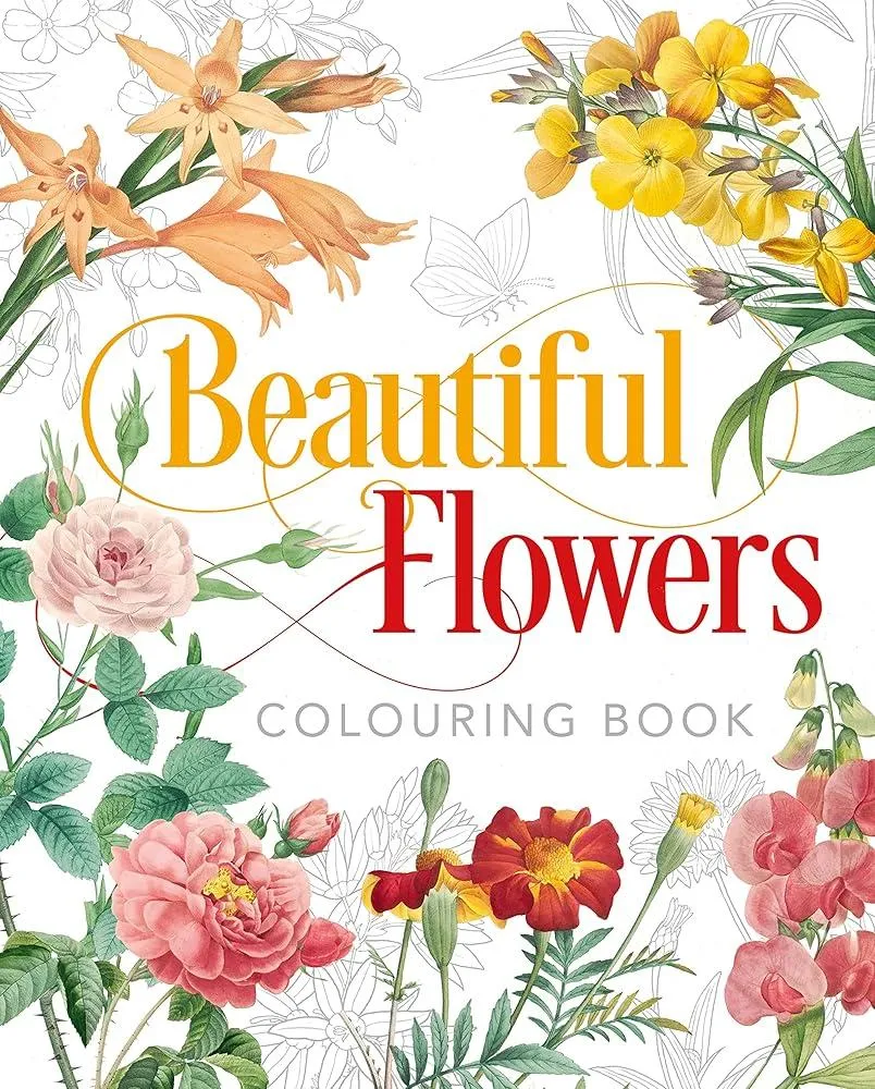 Beautiful Flowers Colouring Book