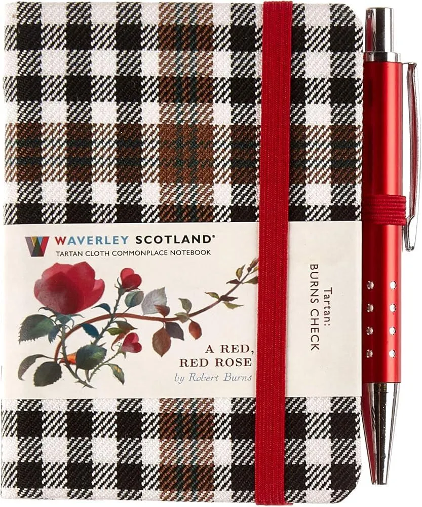 A Red, Red Rose Tartan Notebook (mini with pen) (Burns check tartan) : 79