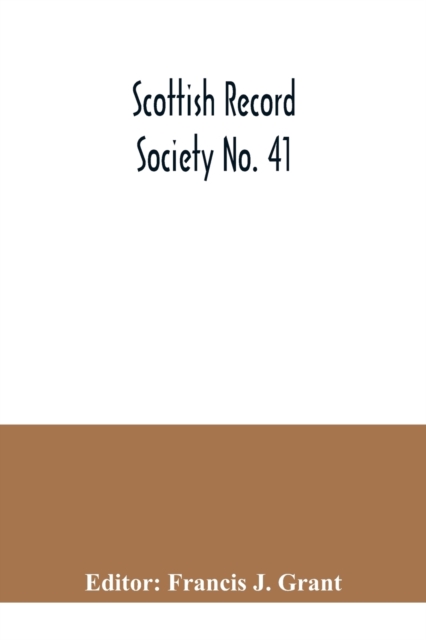 Scottish Record Society No. 41; Index to the Register of Marriages and Baptisms in the Parish of Kilbarchan, 1649-1772