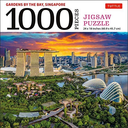 Singapore's Gardens by the Bay - 1000 Piece Jigsaw Puzzle : (Finished Size 24 in X 18 in)