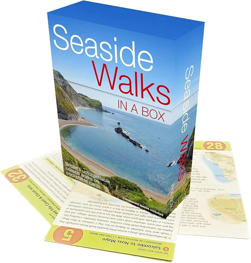 Seaside Walks in a Box : Best coastal walks around Britain on pocketable cards