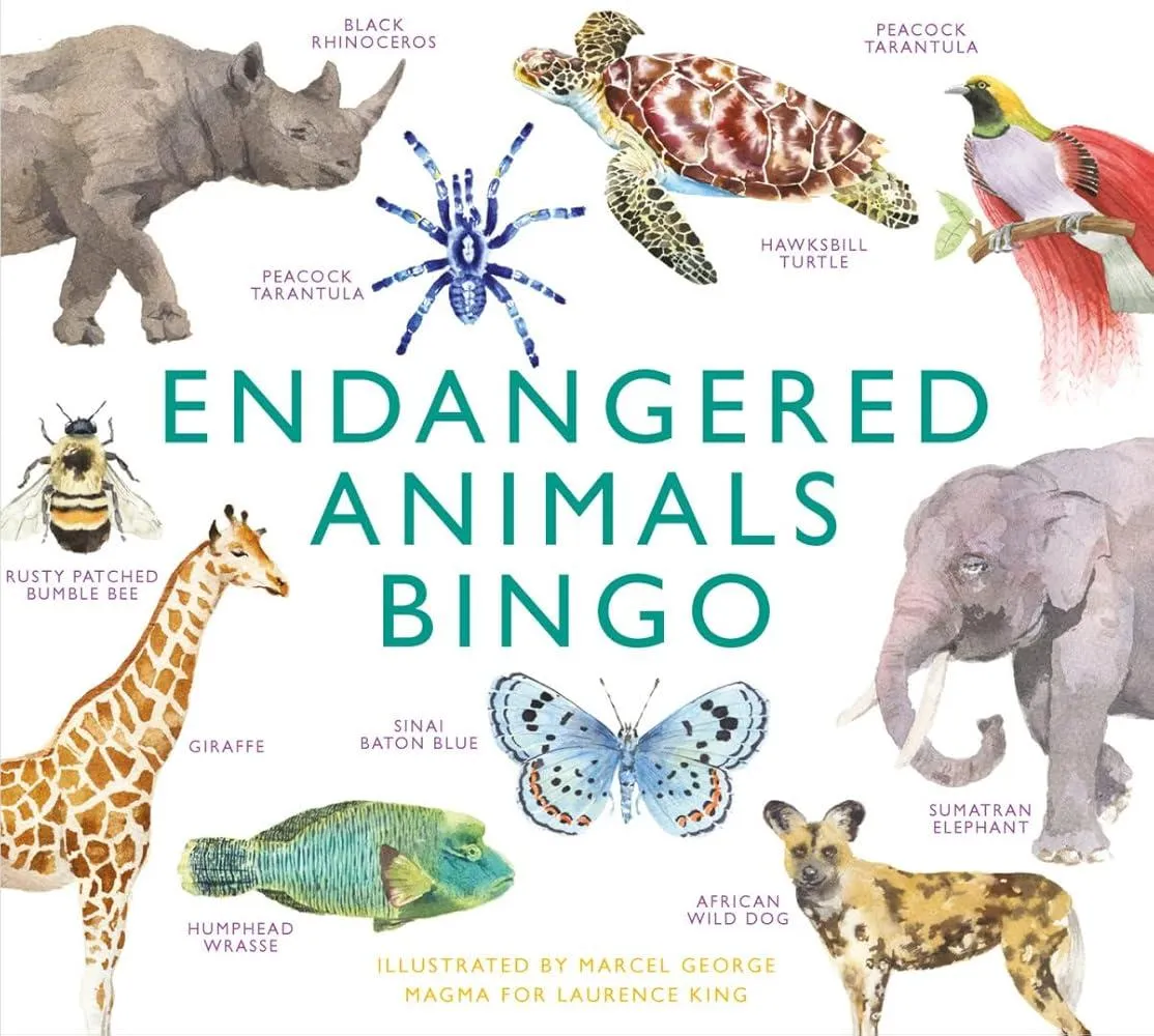 Endangered Animals Bingo : Learn About 64 Threatened Species That Need Our Help