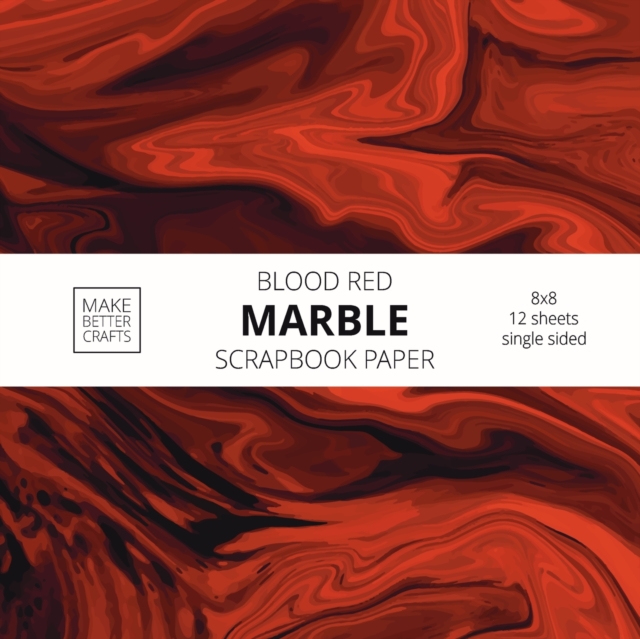 Blood Red Marble Scrapbook Paper