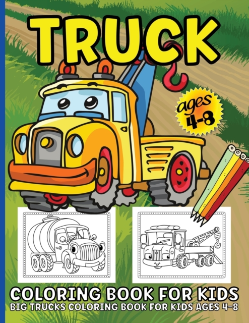 Trucks Coloring Book For Kids