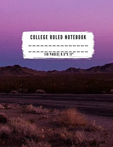 COLLEGE RULED NOTEBOOK : College Ruled Notebook for Writing for Students and Teachers, Girls, Kids, School that fits easily in most purses and backpacks, easy to write on-the-go due to its 8.5x11 inch