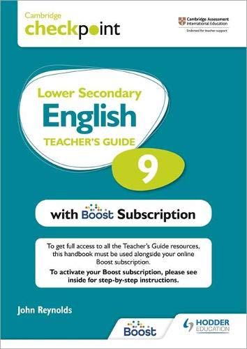 Cambridge Checkpoint Lower Secondary English Teacher's Guide 9 with Boost Subscription