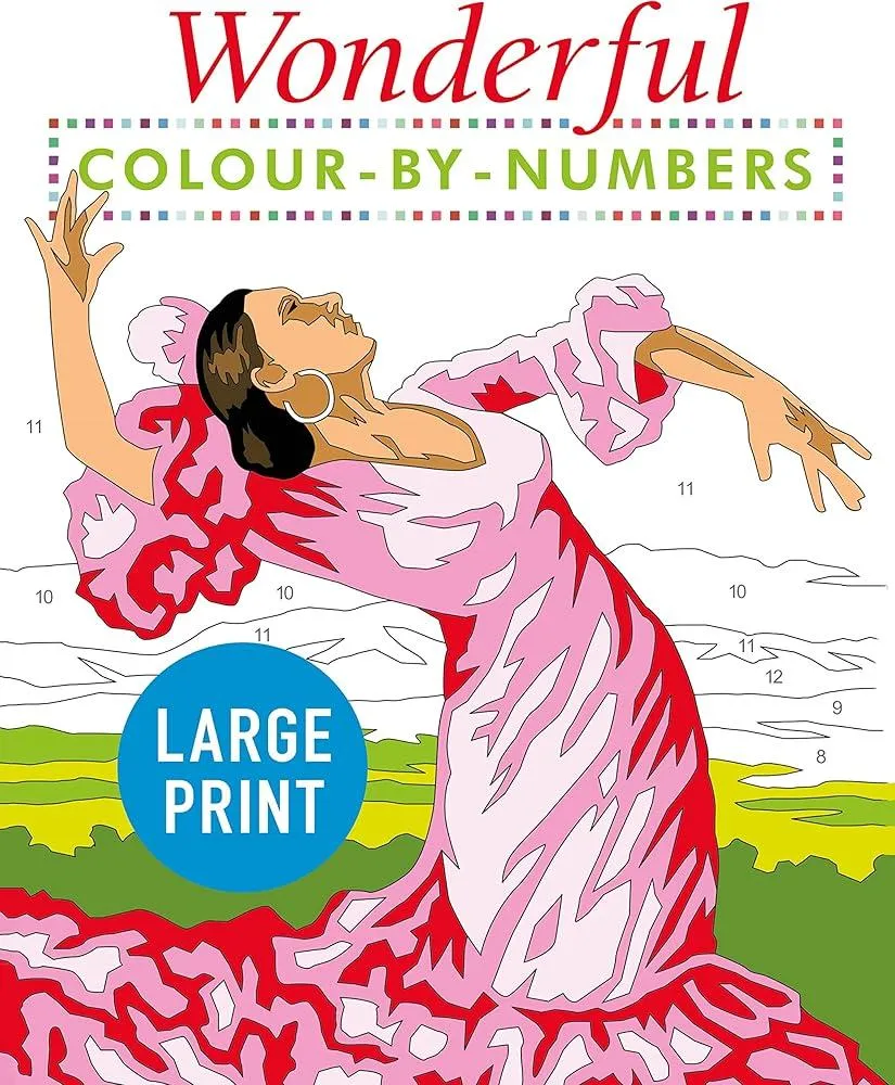 Wonderful Colour by Numbers Large Print : Easy to Read