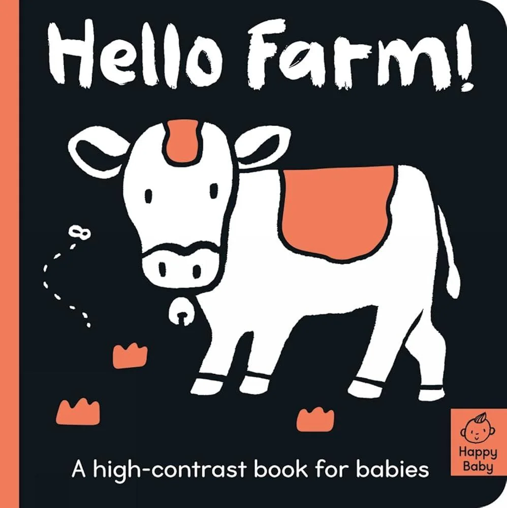 Hello Farm! : A high-contrast book for babies