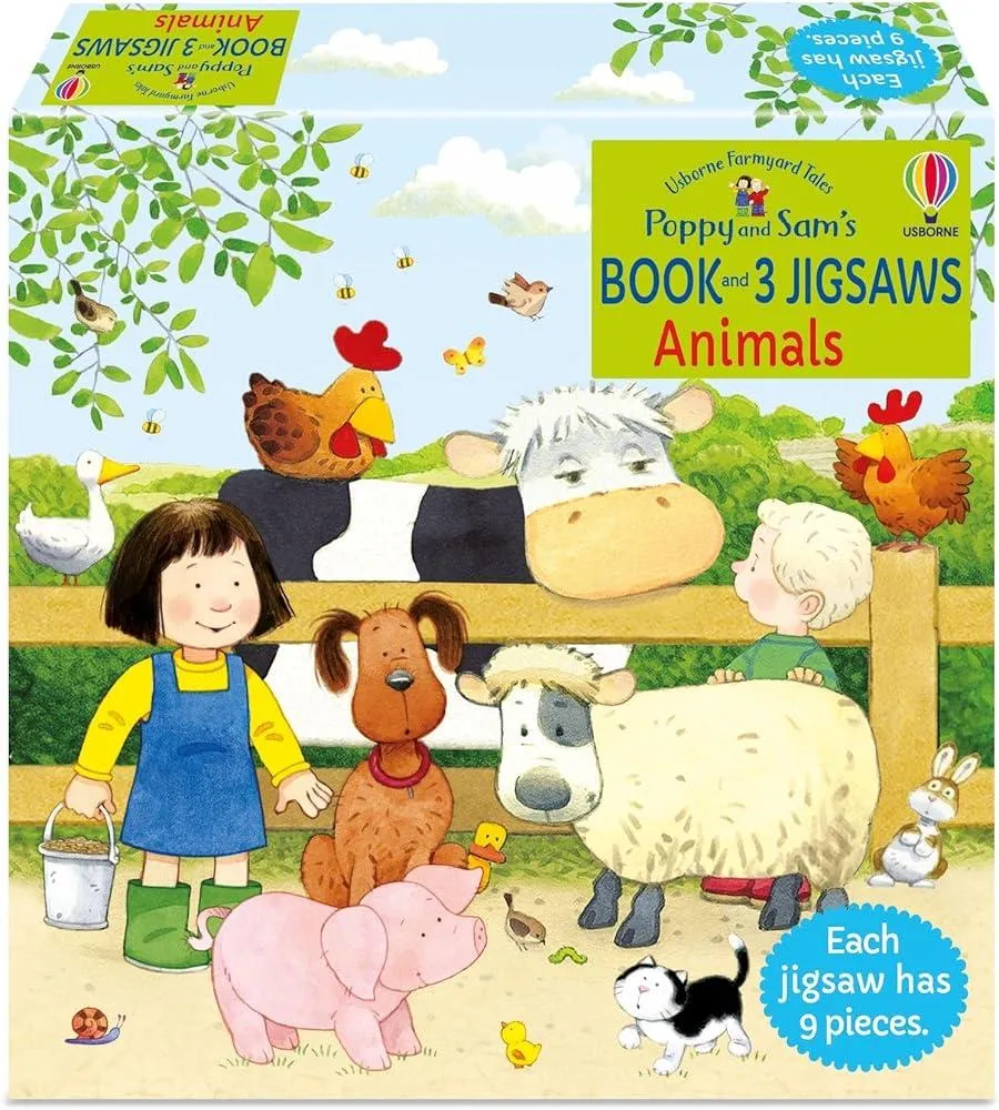 Poppy and Sam's Book and 3 Jigsaws: Animals