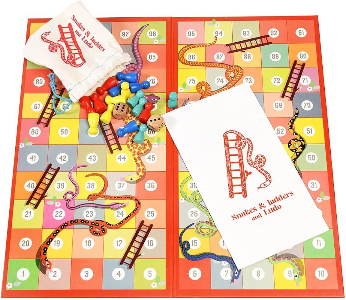 Snakes & ladders and ludo double-sided board game