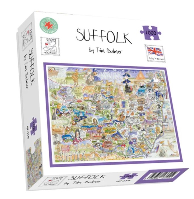 Map of Suffolk Jigsaw 1000 Piece Puzzle