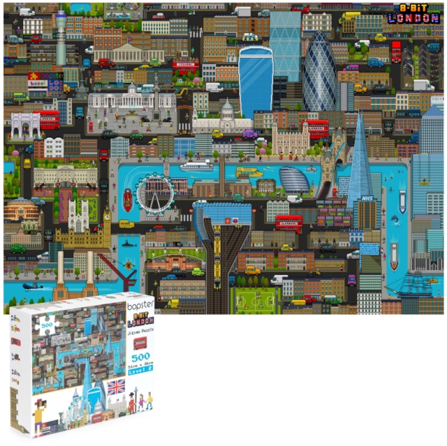 Bopster London 8-Bit Pixel Jigsaw Puzzle