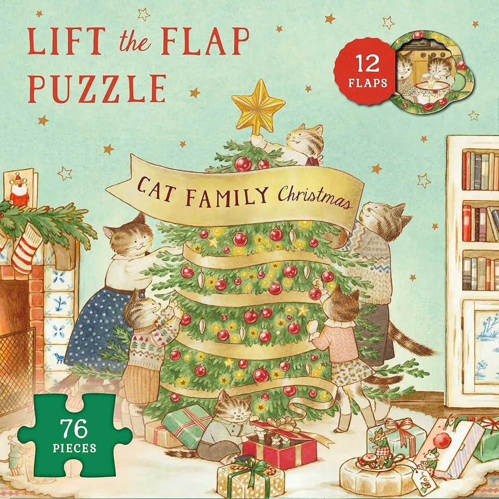 Cat Family Christmas Lift-the-Flap Puzzle : Count down to Christmas: 12 flaps: 76 pieces Volume 2