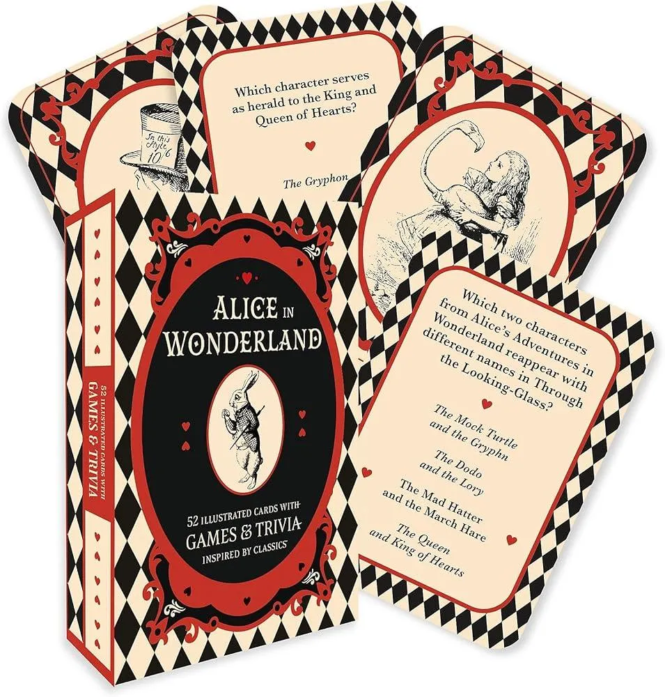 Alice in Wonderland - A Card and Trivia Game : 52  illustrated cards with games and trivia inspired by classics