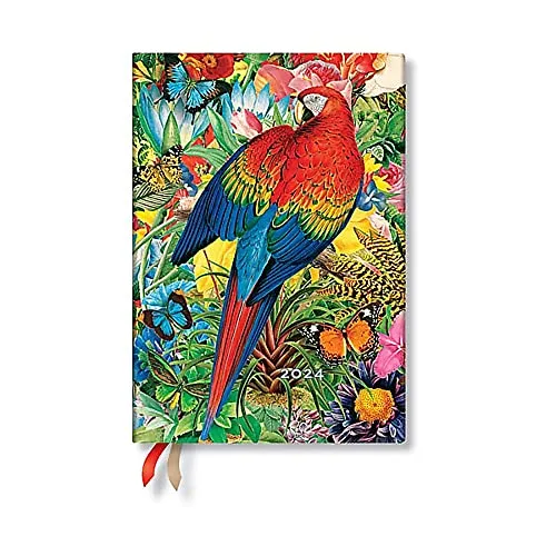 Tropical Garden (Nature Montages) Midi Verso 12-month Dayplanner 2024
