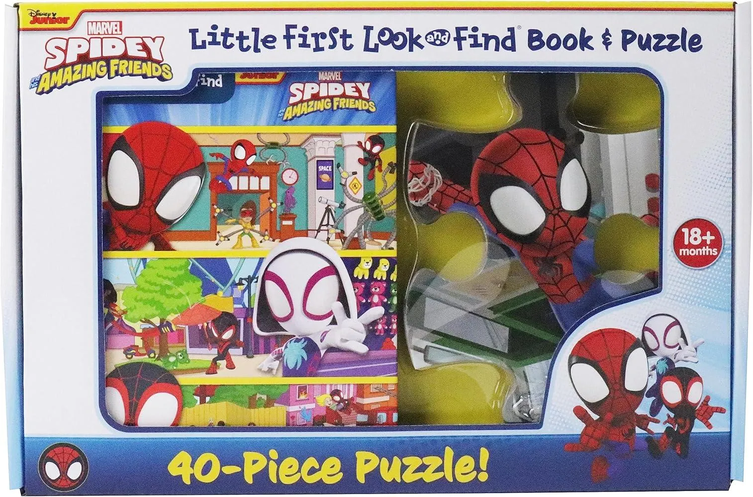 Disney Junior Marvel Spidey and His Amazing Friends: Little First Look and Find Book & Puzzle