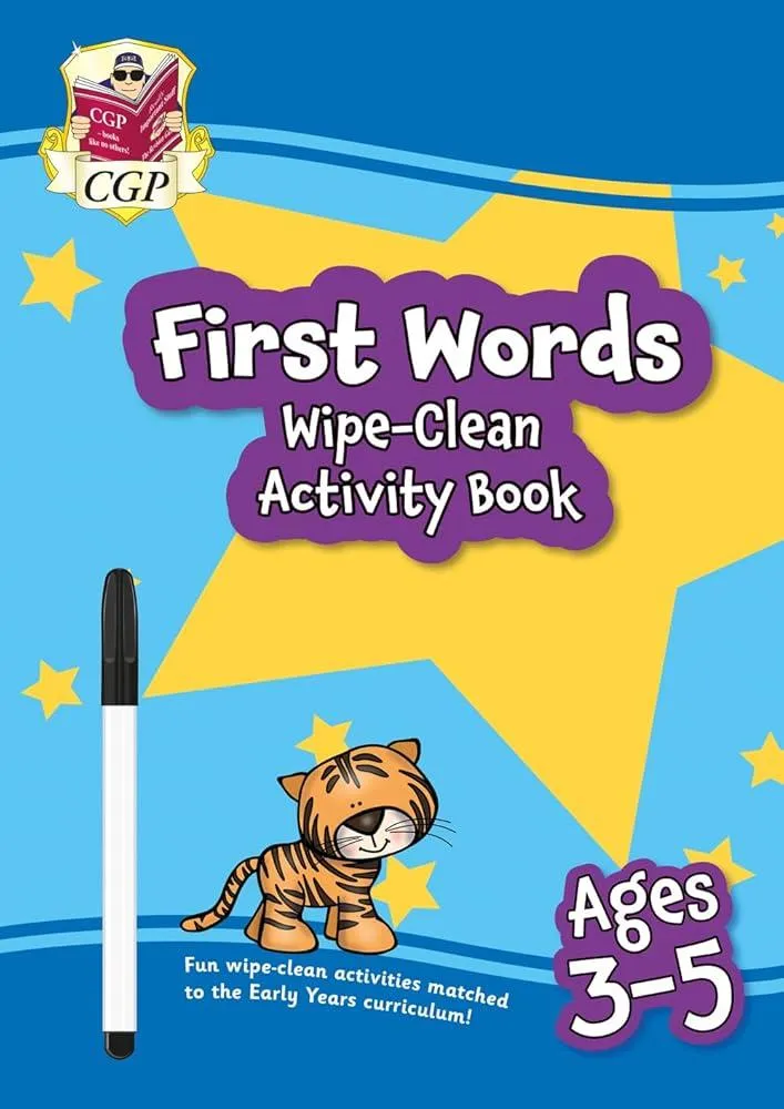 New First Words Wipe-Clean Activity Book for Ages 3-5 (with pen)