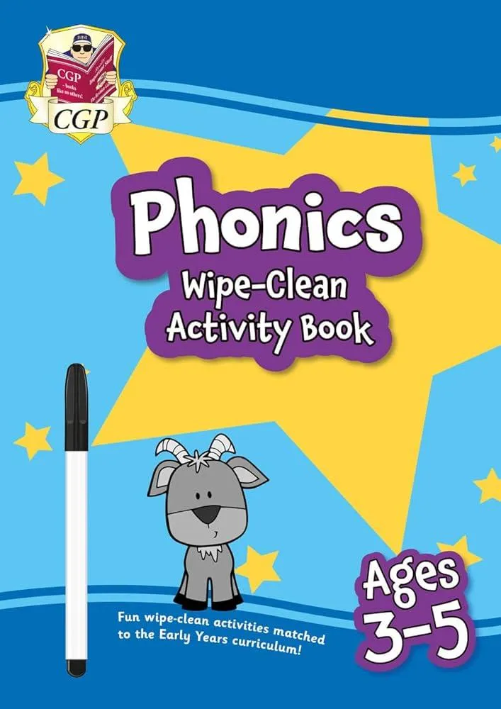 New Phonics Wipe-Clean Activity Book for Ages 3-5 (with pen)