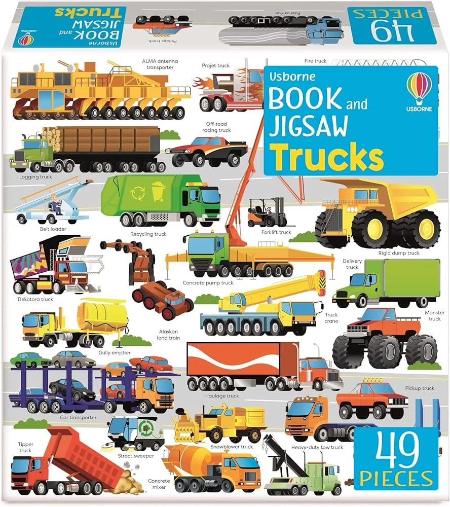 Usborne Book and Jigsaw Trucks