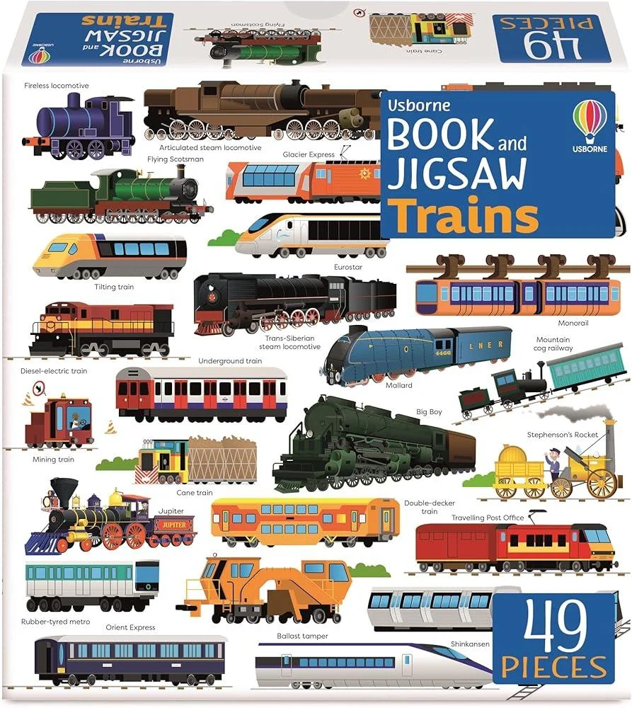 Usborne Book and Jigsaw Trains