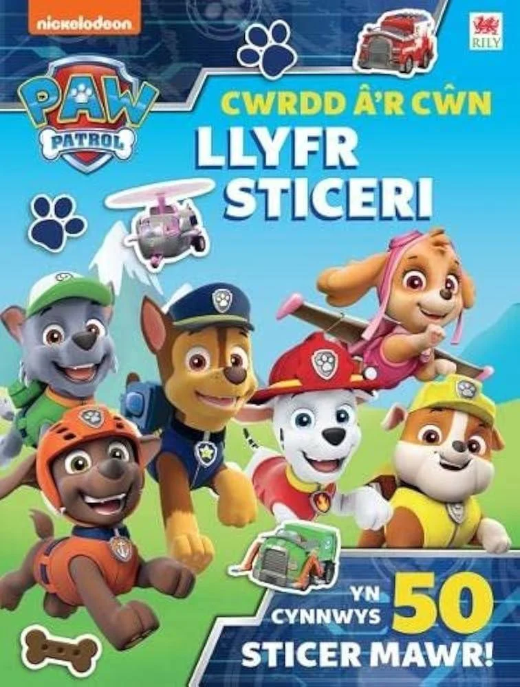 Paw Patrol: Cwrdd a'r Cwn - Llyfr Sticeri