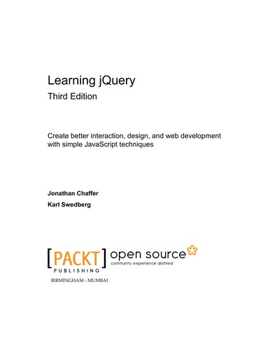 Learning jQuery, Third Edition