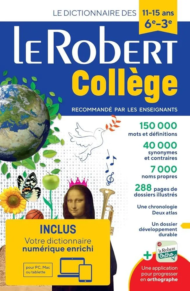 Le Robert College 2024 Bimedia : Monolingual French dictionary for college students with free coded access to the online dictionary