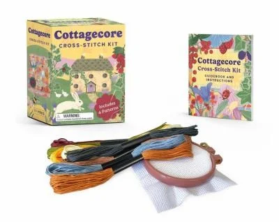 Cottagecore Cross-Stitch Kit : Includes 4 patterns