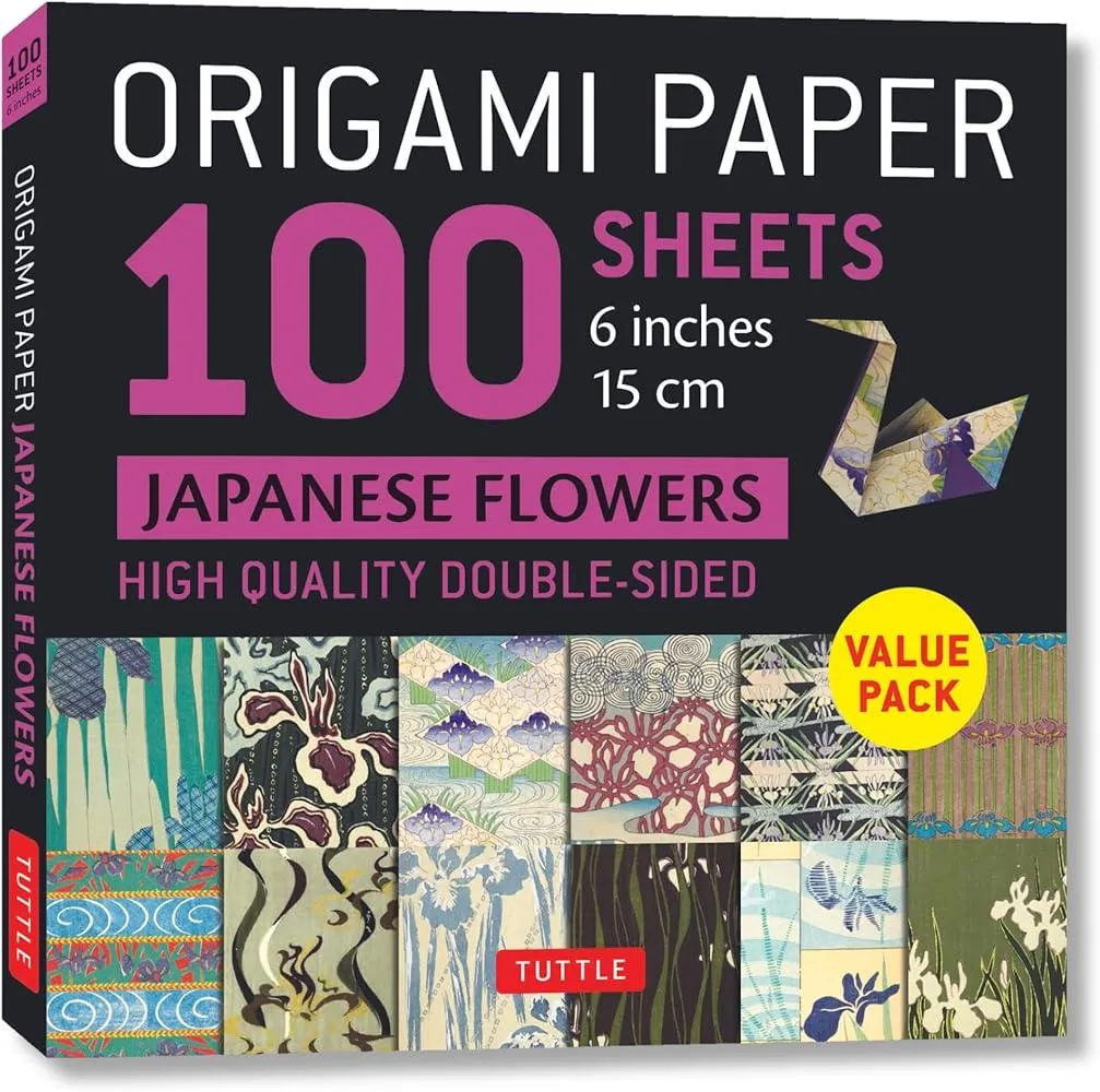 Origami Paper 100 sheets Japanese Flowers 6" (15 cm) : Double-Sided Origami Sheets Printed with 12 Different Patterns (Instructions for Projects Included)