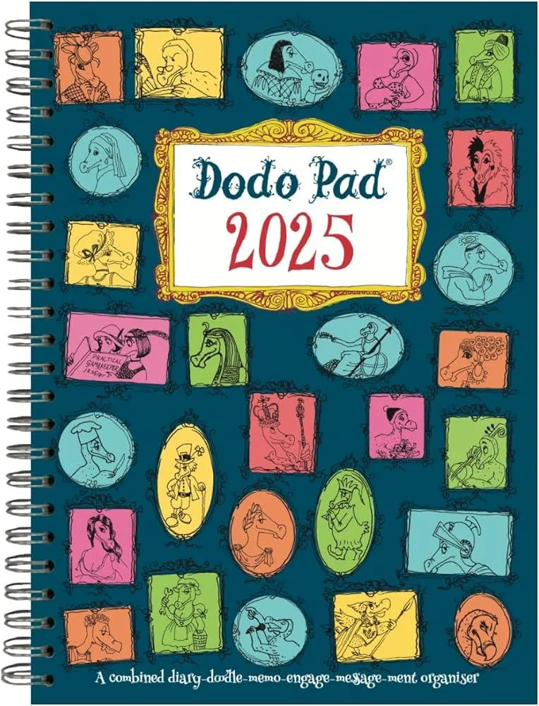 The Dodo Pad A5 Diary 2025 - Calendar Year Week to View Diary : A Diary-Organiser-Planner Book with space for up to 5 people/appointments/activities. UK made, sustainable, plastic free