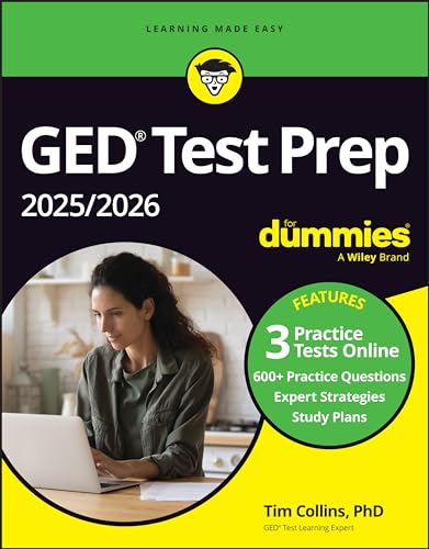 GED Test Prep 2025/2026 For Dummies