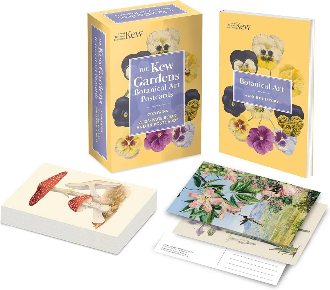 The Kew Gardens Botanical Art Postcards : Contains a 128-page Book and 50 Postcards