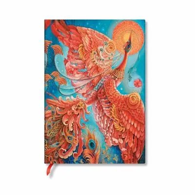 Firebird (Birds of Happiness) Midi Lined Hardback Journal (Elastic Band Closure)