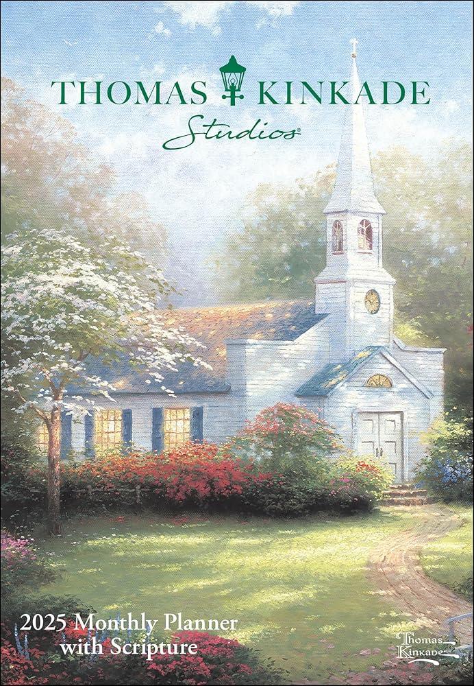 Thomas Kinkade Studios 12-Month 2025 Monthly Pocket Planner Calendar with Scripture