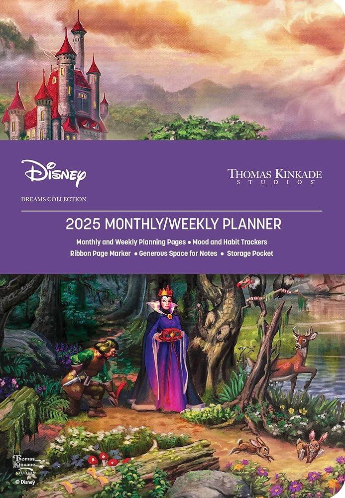 Disney Dreams Collection by Thomas Kinkade Studios 12-Month 2025 Monthly/Weekly Planner Calendar : The Evil Queen