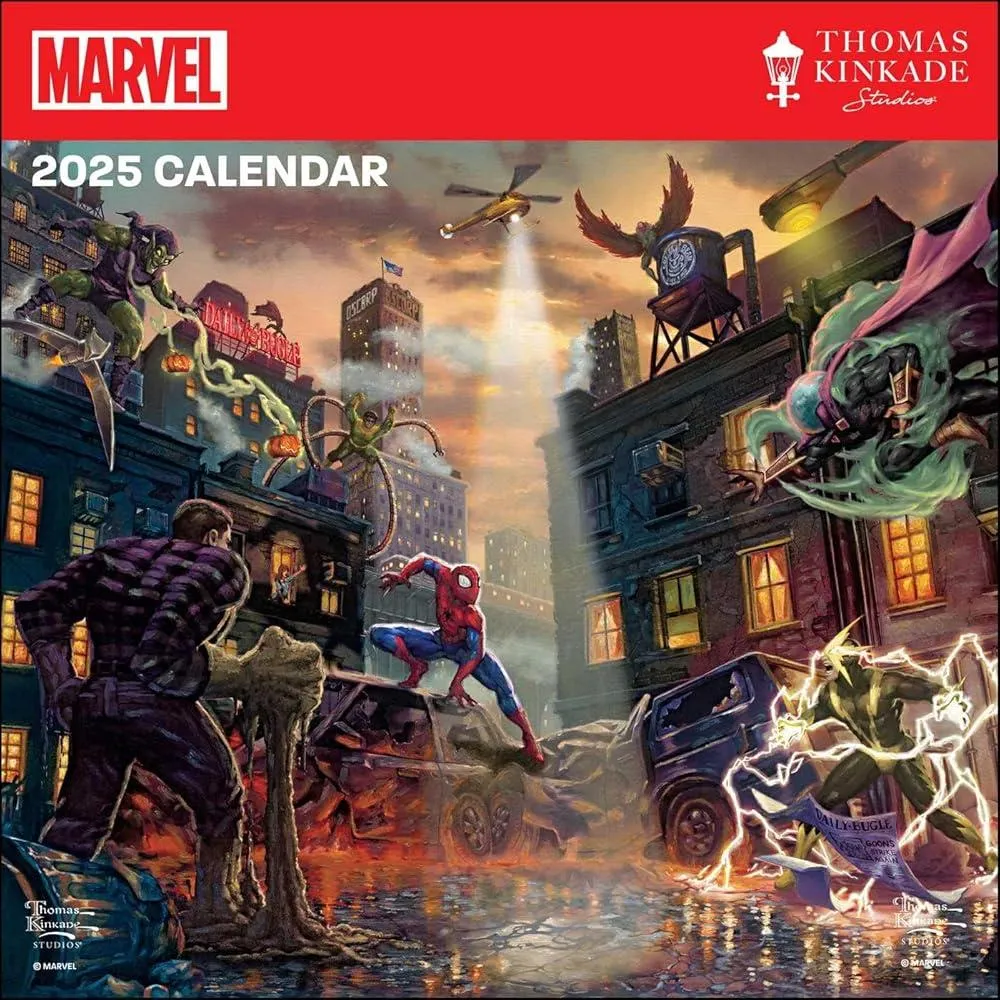 MARVEL by Thomas Kinkade Studios 2025 Wall Calendar