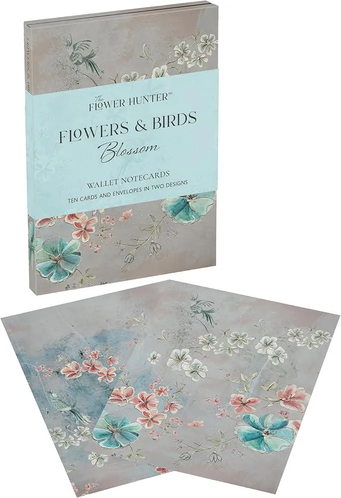 Flowers & Birds Blossom Wallet Notecards