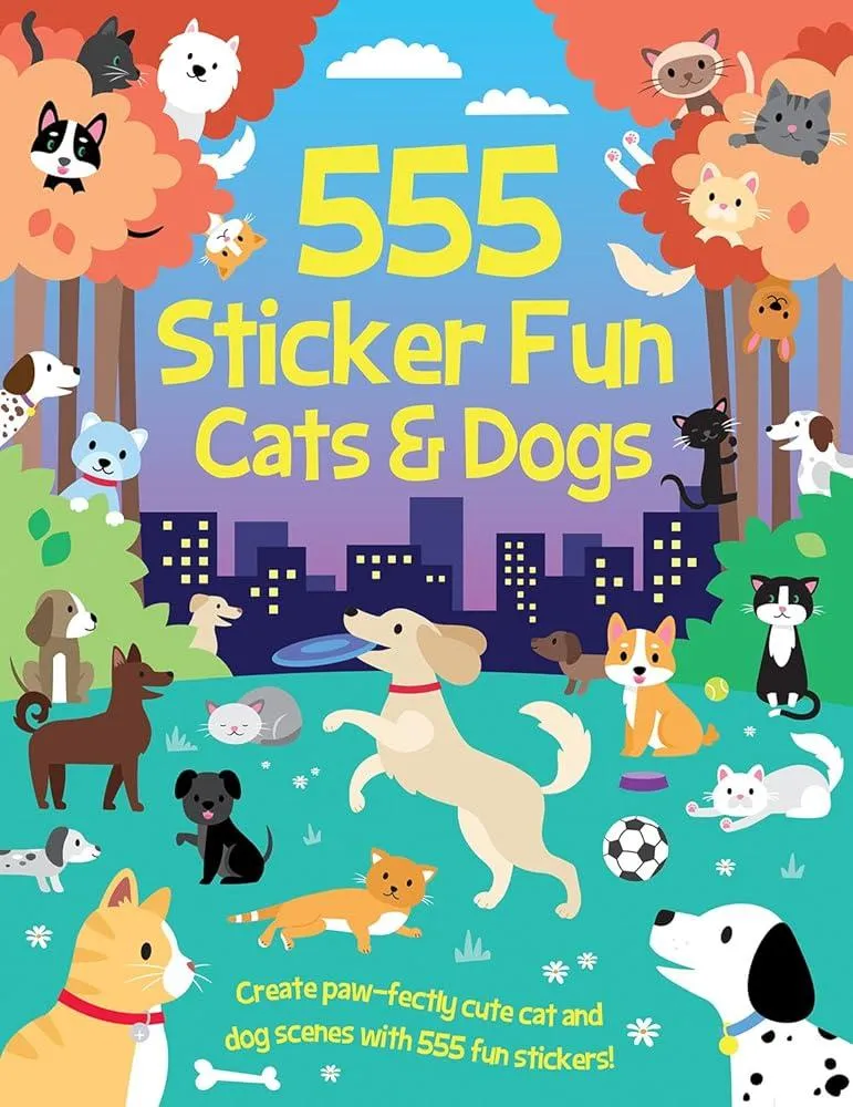 555 Sticker Fun - Cats & Dogs Activity Book