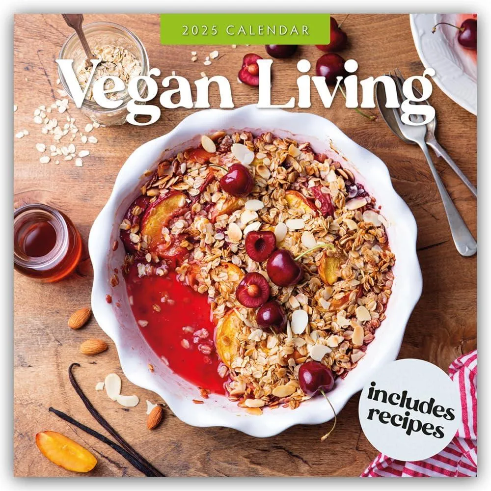 Vegan Living 2025 Square Wall Calendar