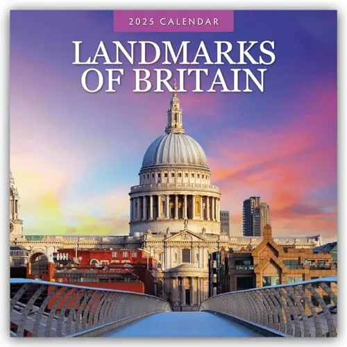 Landmarks of Britain 2025 Square Wall Calendar