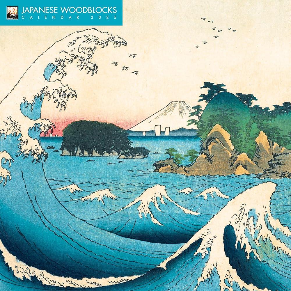 Japanese Woodblocks Wall Calendar 2025 (Art Calendar)