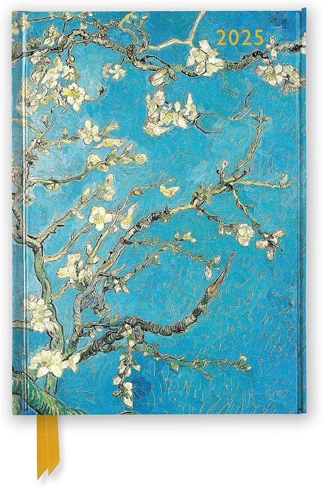 Vincent van Gogh: Almond Blossom 2025 Luxury Diary Planner - Page to View with Notes