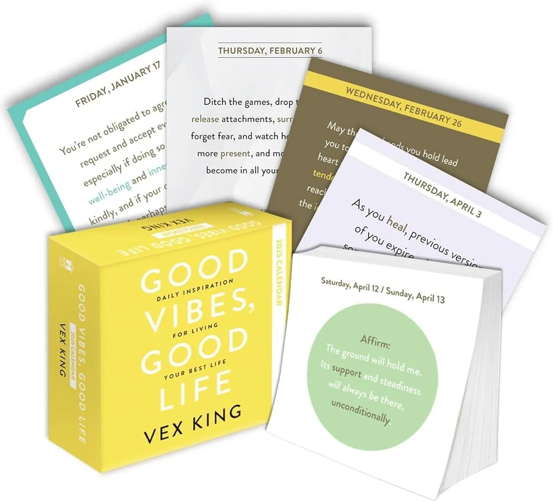 Good Vibes, Good Life Calendar 2025 : Daily Inspiration for Living Your Best Life