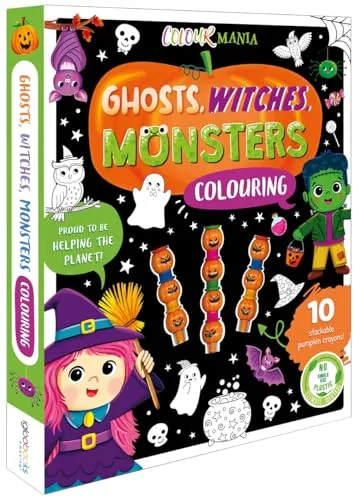 Ghosts, Witches, Monsters Colouring