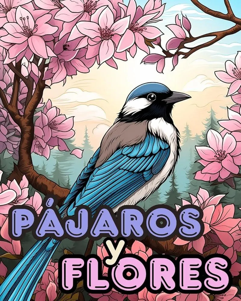 Libro para Colorear de Pajaros y Flores vol.2 : Disenos Relajantes para Colorear para Aliviar el Estres