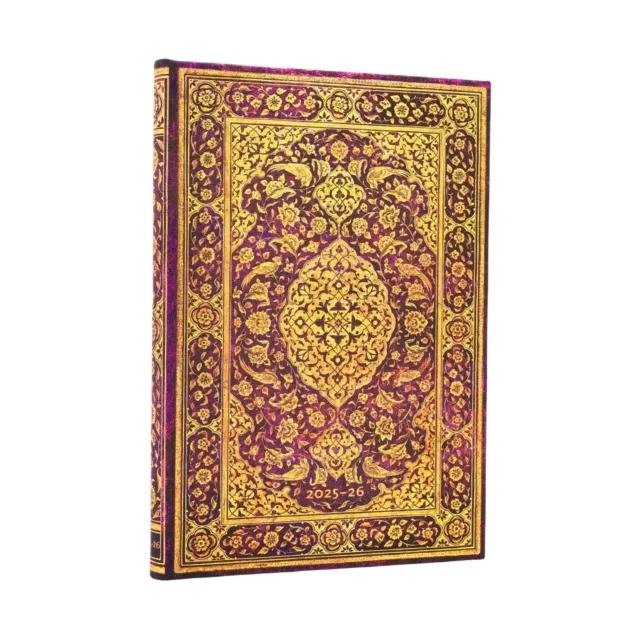 2026 The Orchard (Persian Poetry) Midi 18-month Horizontal Hardcover Flexi Dayplanner 2025-2026 (Elastic Band Closure)