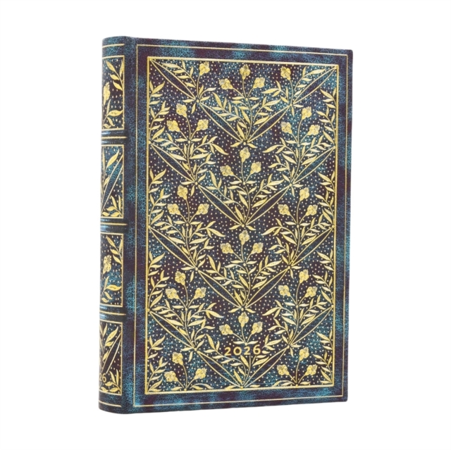 2026 Wildflower Song  Mini 12-month Day-at-a-Time Hardcover Flexi Dayplanner 2026 (Elastic Band Closure)